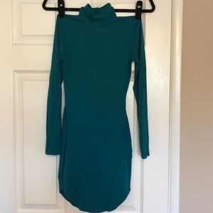 Missguided Dresses - Misguided Teal long Sleeve Turtleneck Body con Missguided Dresses - Misguided Teal long Sleeve Turtleneck Body con